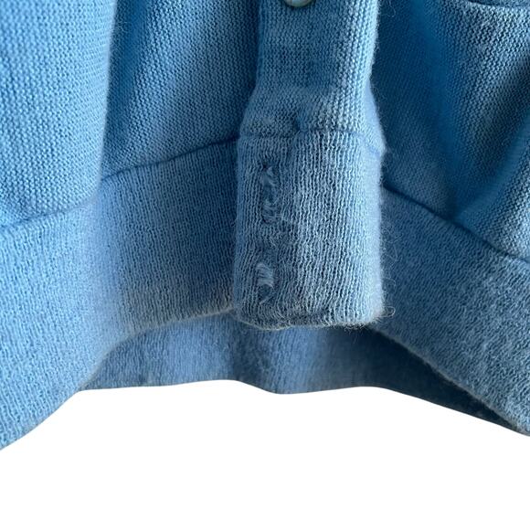 Vintage 50’s-60’s Sears Baby Blue Wool Cardigan Sweater Size Large 21x28 - Picture 6 of 9
